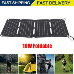 4-fold Foldable 10w Solar Panel Portable Mobile Solar Panels Charger Dual USB 5V