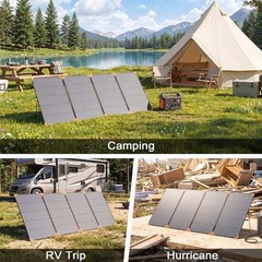 MHPOWOS 400W Bifacial Solar Panel Portable N-Type IP68 for Anker Solix S2000
