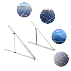 2Pcs 45 Inch Adjustable Solar Panel Tilt Mount Brackets For Motorhome Boat 0-90°