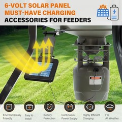 6Volt Solar Panel for Deer Feeder, Efficient Solar Panel Charger With Adjustable