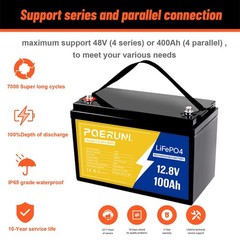 PUJIMAX 12V 100Ah LiFePO4 Lithium Battery Group31 BMS Deep Cycle For Motor Solar