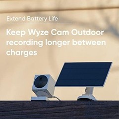 Wyze Solar Panel – Compatible With Wyze Cam Outdoor V1/v2 And Battery