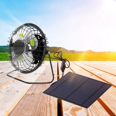 5W Mini Solar Panel with Portable Cooling Fan Photovoltaic Solar Panel Set for G