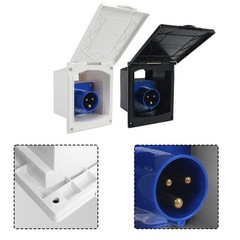 Sturdy 16A Waterproof Socket for External Use in RVs and Trailers IP44 Rated