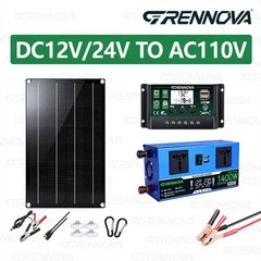 Grennova 1400W DIY Solar System 60W Panel 60A MPPT Dual Voltage Inverter