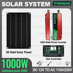 Grennova 1000W True Power Solar Kit 60A MPPT RV Off-Grid Power