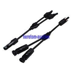 Solar Panel Y Branch Cable Connection Waterproof Adapter Connector Extension