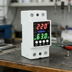 Voltage Control Relay with Dual LCD Readout 80V-300V AC OverUnder Protection