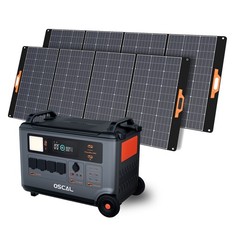 Blackview OSCAL PowerMax 3600 3000W Power Station 3600Wh + 2x 400W Solar Panel