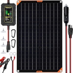 30W Flexible Solar Panel with MPPT Charge Controller,Solar Battery Charger