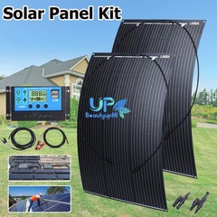 Solar Panel Kit with Solar Charrger Controller for Home 110V Grid Solar System