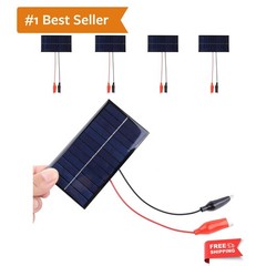 5Pcs Mini Solar Panels 0.96W 160ma 6V Solar Panel Module Polysilicon Epoxy Ph…