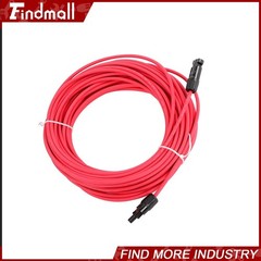 Findmall 4mm² 20M Black+Red Solar Panel Extension Cable Wire+M 4 Connector