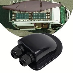 ABS Solar Panel Double Cable Entry Gland Housing RV for CARAVAN Boat Camping