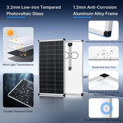 200W 2Pack Monocrystalline Solar Panel 400W 18V Off-Grid Battery Power RV Home