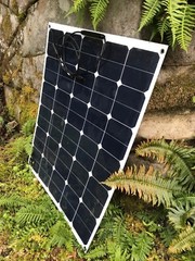 95 Watt Sunpower semi flexible solar panel. 33 volt output for e-bikes SS FSP95