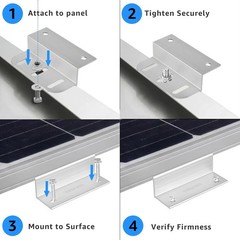 Z Brackets Solar Panel Mounting Kit (16 Pack) – Heavy Duty Corrosion-Resistant A