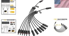 Solar Panel Y Connectors 6 to 1 Parallel Cable Kit