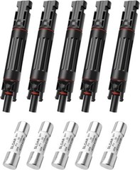 20A Solar Fuse Holder Inline with 5PCS Male and Female Connector, Weatherproof