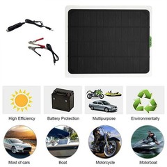 20W Solar Panel Trickle 12V Charger Battery Charger Kit Maintainer Boat Car RV