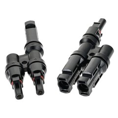 T Branch Solar Panel Connectors Solar Waterproof Adapter Cable 2 to 1 MMF+FFM