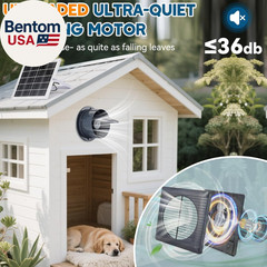Solar Powered Exhaust Fan, 25W Solar Panel+8″ High Speed Solar Powered Fans, Sol