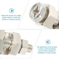 2Pcs Tin Plated Copper Solar Grounding Clips Cable Clamp for Panel Wiring