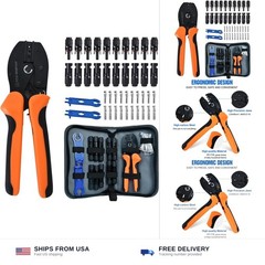 ECO-WORTHY Solar Crimper Tool Kit 13 PCS Solar Tools – a Crimper, 10 Pairs of…