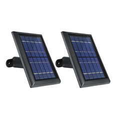 Wasserstein Solar Panel Compatible with Ring Spotlight Cam Battery- Black 2 Pack