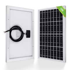 10W Monocrystalline Solar Panel 40Wh Waterproof For 12V Battery Charging»