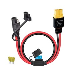 10AWG SAE to XT60 Connector Cable 2FT with 15A 20A Fuse for Solar Generator