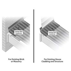 Suntop Wall Connector Flashing Castle 4 ft Polycarbonate Gray Impact-Resistant