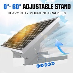 50W 12V Solar Panel Kit – Trickle Charger w/ Controller & Adjustable Bracket