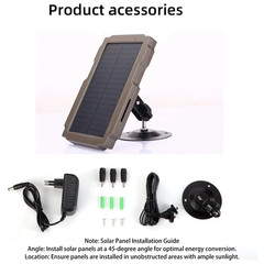 Hunting Camera Solar Panel 3000Mah Trail Camera Solar Charging Battery Panel wit