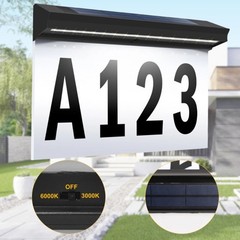 Wireless Sun Activated House Number Light Weatherproof ABS PC Material IP44