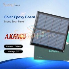 2V/5V/6V/12V Monocrystalline Solar Power Panel For Motor Toys Lawn Lamp