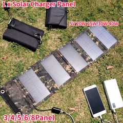 Home Foldable Solar Panels Cell 5V 20-40W Portable USB Output Battery Charger