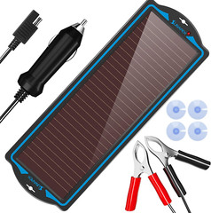SUNAPEX 12V Solar Trickle Charger,Battery Charger,Battery Maintainer Portable Po
