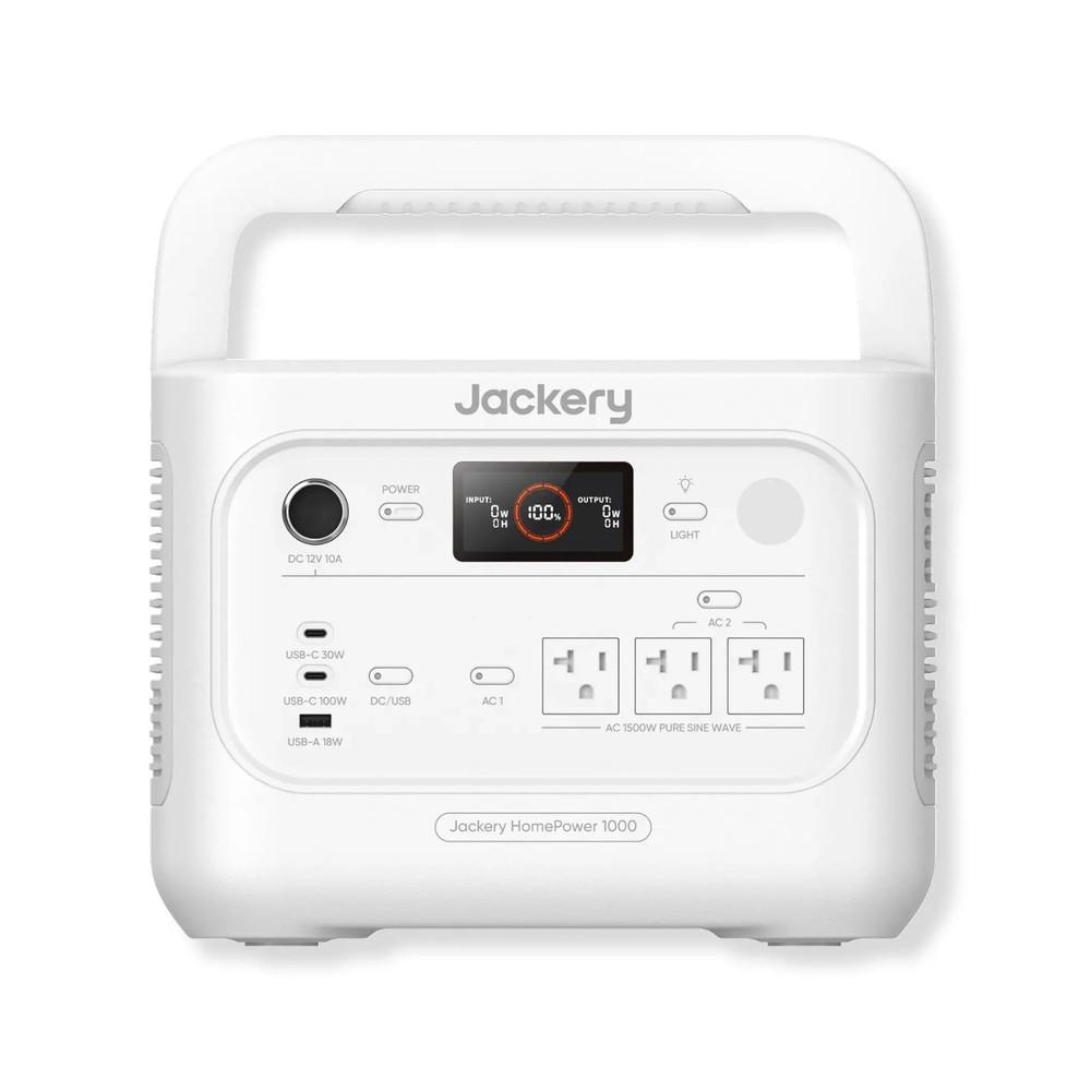 Jackery HomePower 1000 v2 Portable Backup Power Station 1024Wh White 1500W