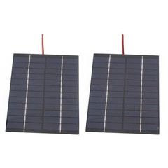 2 Pcs 2W 12V Solar Panel 110x136mm Polycrystalline Silicon Solar Panel Charger