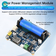 6V~24V Solar Panel Power Management Module Support MPPT 850mAh Li-ion Battery