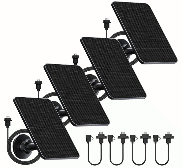 4-Pack Solar Panel for Blink Outdoor XT2/XT3/4 Camera w/Mount & 13.1ft