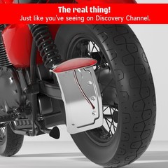 Motorcycle Chrome Curve License Plate Side Mount License w/Led Tail Light Bra…