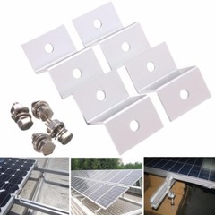 4Pc Solar Panel Roof Mounting Z-Bracket with Nuts and Bolts for RV Boat Roof