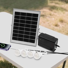 Portable Power Station with Solar Panel, Outdoor Generator Power Supply for Home