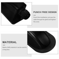 Single Hole Solar Cable Entry Box Black Plastic Junction Box for Outdoor Use