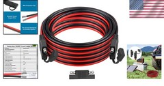 SAE Extension Cable Heavy Duty 25FT 10AWG Tinned Copper Marine RV Automotive