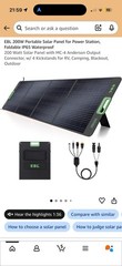 EBL 200W Portable Foldable Monocrystalline Solar Panel MC4 Waterproof RV