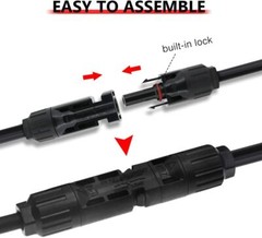 Solar Panel 10 Pairs MC4 Connectors Cable Waterproof Adapter Connector Extension