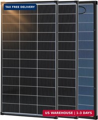 400W Solar Panel N-Type, 2Pcs 200 Watt Solar Panels 12V 18BB, 25.2% High-Efficie